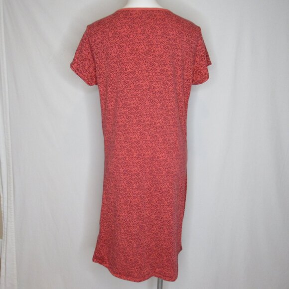 Toad & Co Salmon Pink Marley Short Sleeve V-Neck Shirt Dress Women's XL Xlarge - Picture 3 of 9